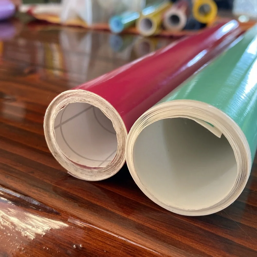 Vibrant Pink and Blue permanent Craft Vinyl  Rolls 10 Ft total